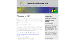 Desktop Screenshot of irvinebadminton.com